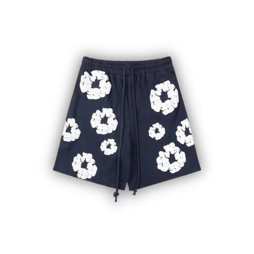 Denim Tears Cotton Wreath Shorts - Navy