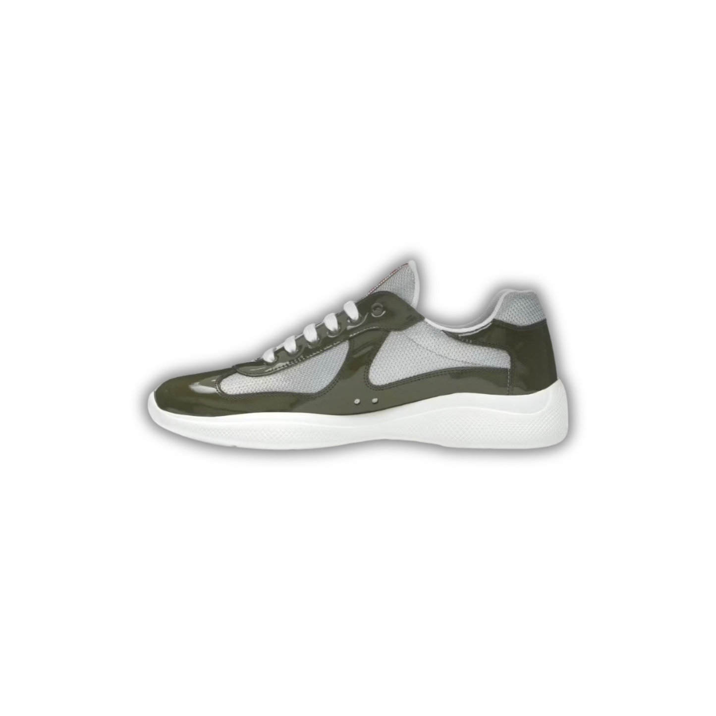 Prada Cup - Olive Green Mesh & Patent
