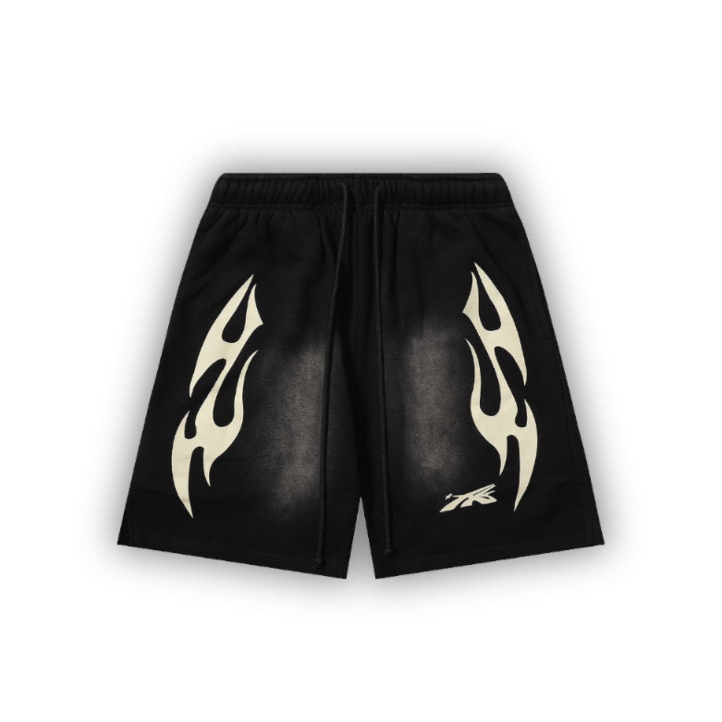 Hellstar Flame Graphic Shorts - black