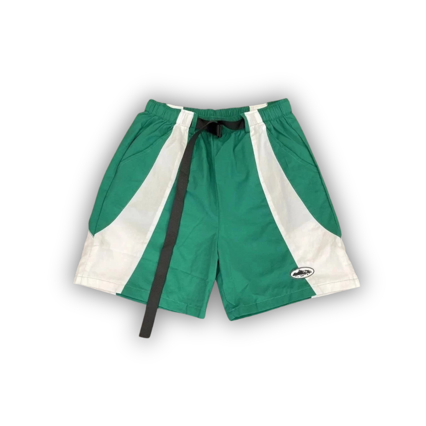 Corteiz Two-Tone Utility Shorts - Green/White