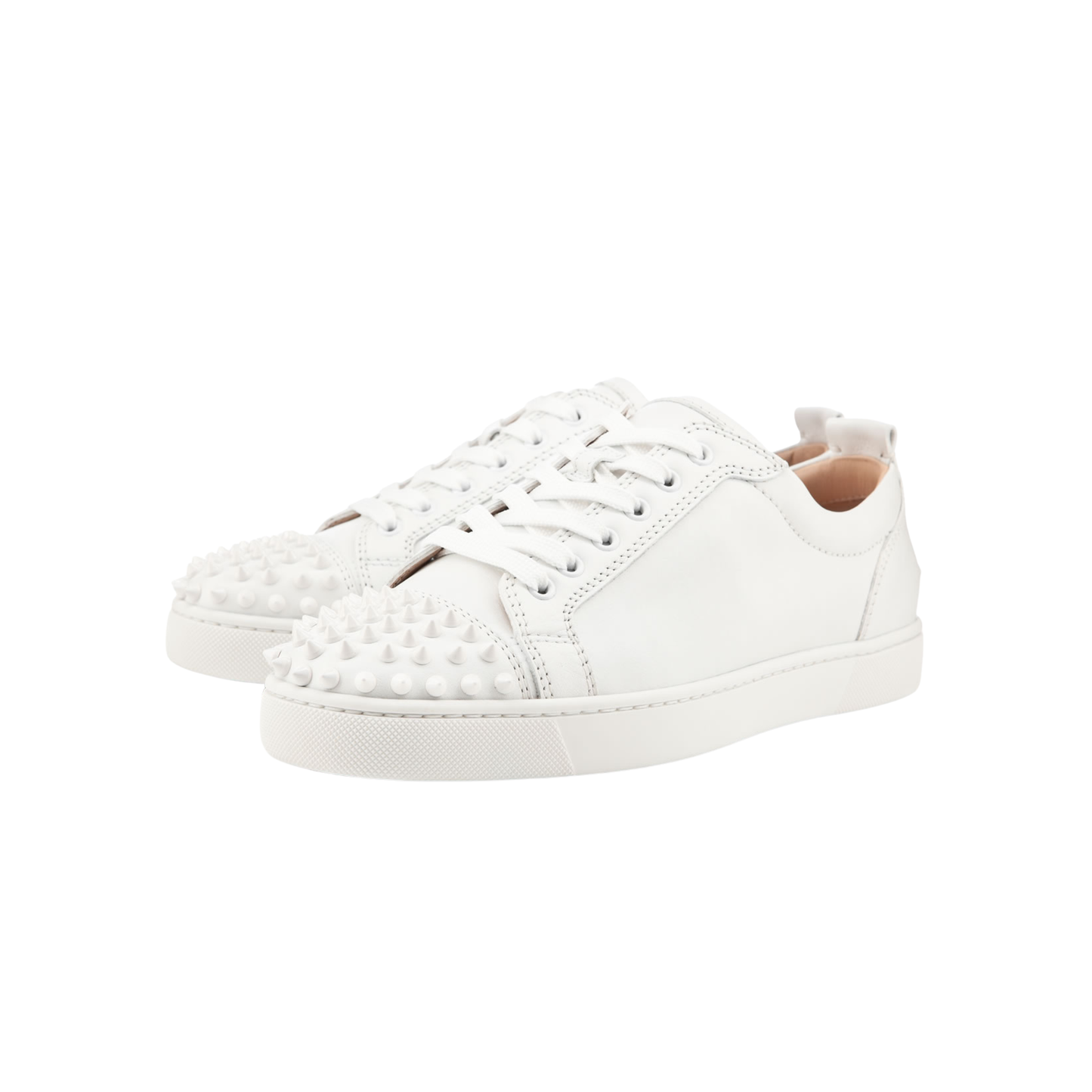 Christian Louboutin Spikes Triple White