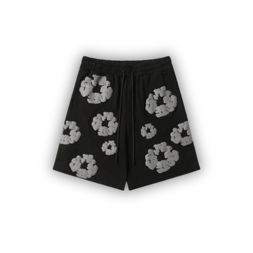 Denim Tears Cotton Wreath Shorts - Black/Gray