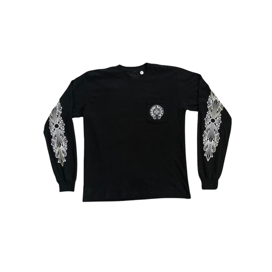 Chrome Hearts Floral Long Sleeve - Black